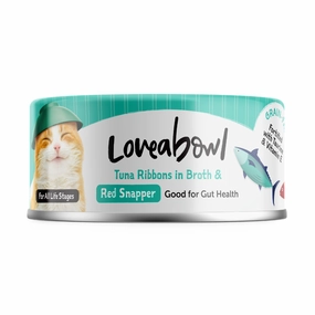 Loveabowl Tuna Ribbons In Broth With Red Snapper Canned Cat Food 70g natural cat food soft cat treats freeze dried cat food organic cat treats indoor cat food