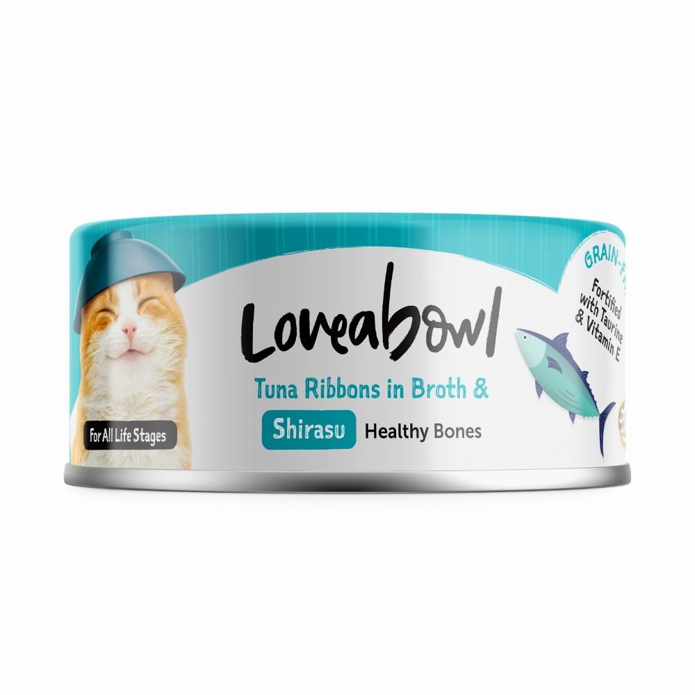 Loveabowl Tuna Ribbons In Broth With Shirasu Canned Cat Food 70g natural cat food soft cat treats freeze dried cat food organic cat treats indoor cat food