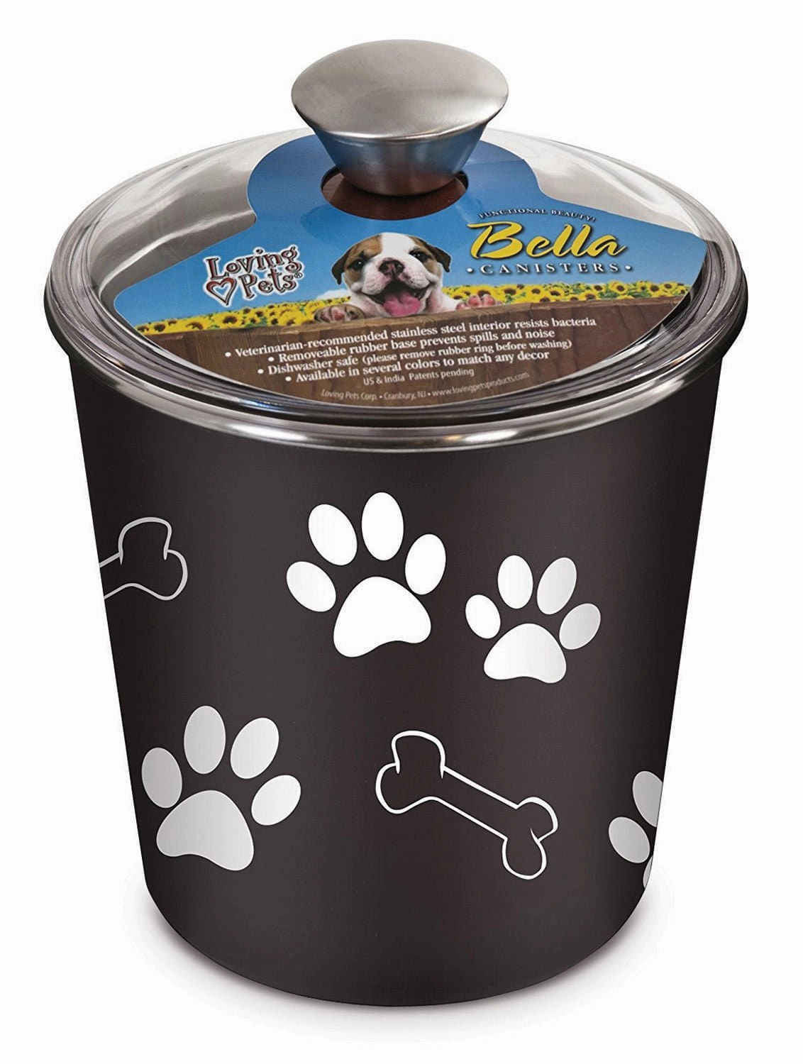 Loving Pets Bella Dog and Cat Treat Canister, Espresso cat scratchers cat towers cat window perch cat heating pad cat calming spray