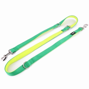 Loyal.D Multi-Purpose.D Dog Lead - Green & Fluoro Yellow puppy food dog jerky treats dog dental treats dog chicken strips organic dog food