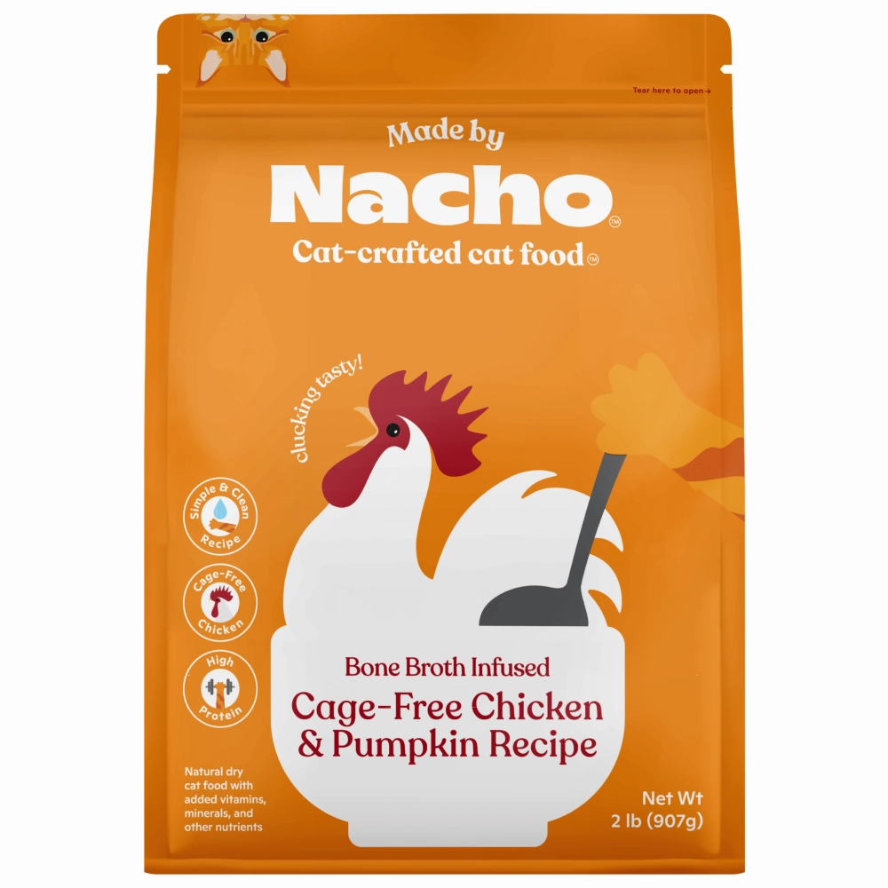 Made By Nacho Bone Broth Infused Cage-Free Chicken & Pumpkin Recipe freeze dried dog food raw food for dogs dog freeze meal high protein dog food grain free freeze dog food