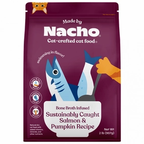 Made By Nacho Bone Broth Infused Sustainably Caught Salmon & Pumpkin Recipe freeze dried dog food raw food for dogs dog freeze meal high protein dog food grain free freeze dog food