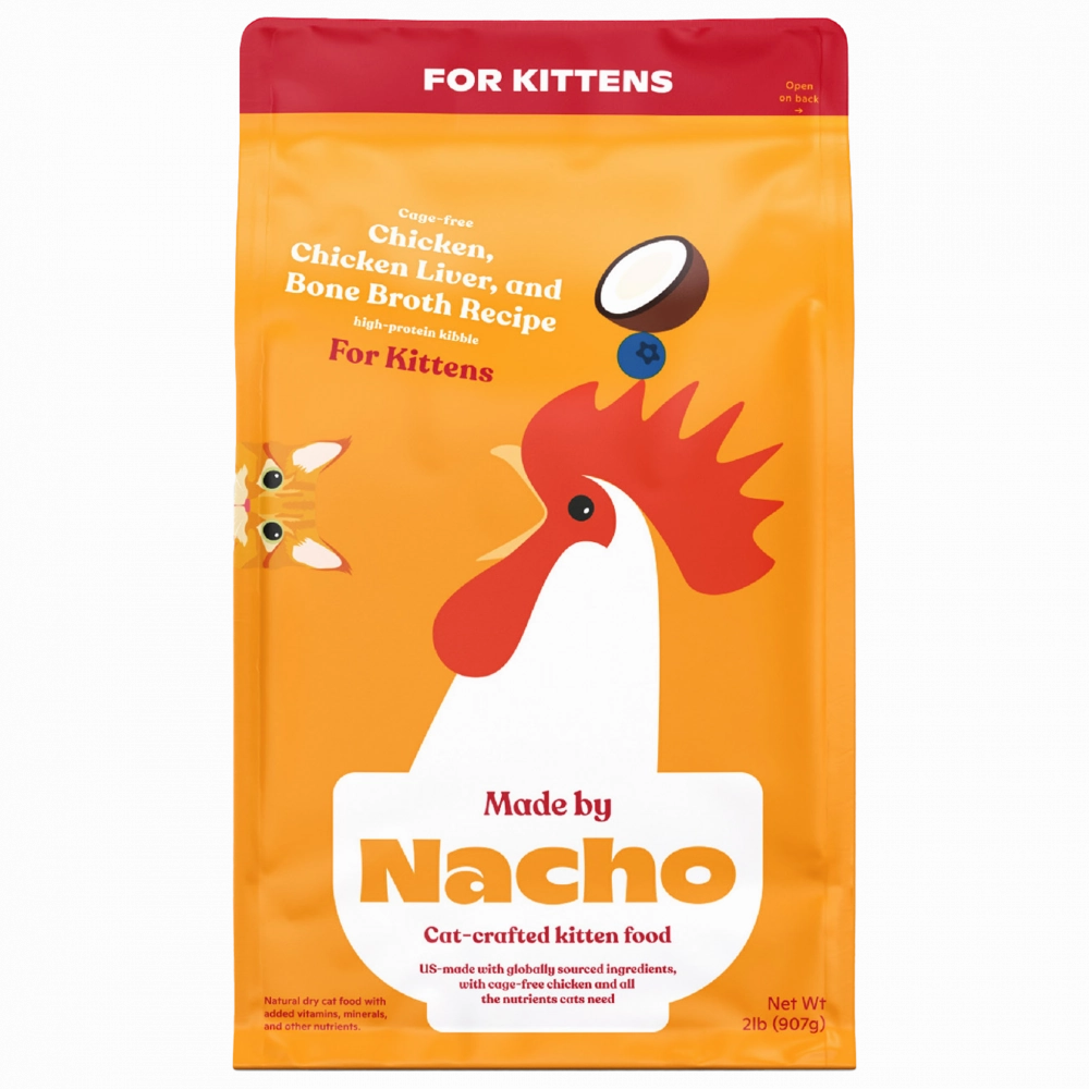 Made By Nacho Cage-Free Chicken, Chicken Liver, And Bone Broth Recipe For Kittens freeze dried dog food raw food for dogs dog freeze meal high protein dog food grain free freeze dog food