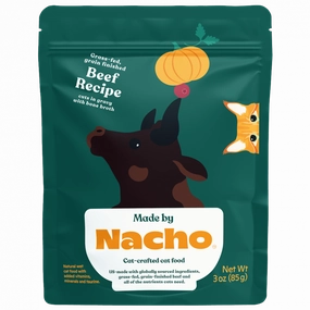 Made By Nacho Grass-Fed, Grain Finished Beef Recipe Cuts In Gravy With Bone Broth cat calming diffuser cat stress relief anxiety cat treats cat relaxing spray pet mood aid