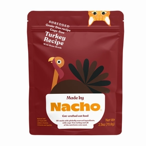 Made by Nacho Shredded Grain-Free Recipe Cage-Free Turkey Recipe With Bone Broth cat calming diffuser cat stress relief anxiety cat treats cat relaxing spray pet mood aid