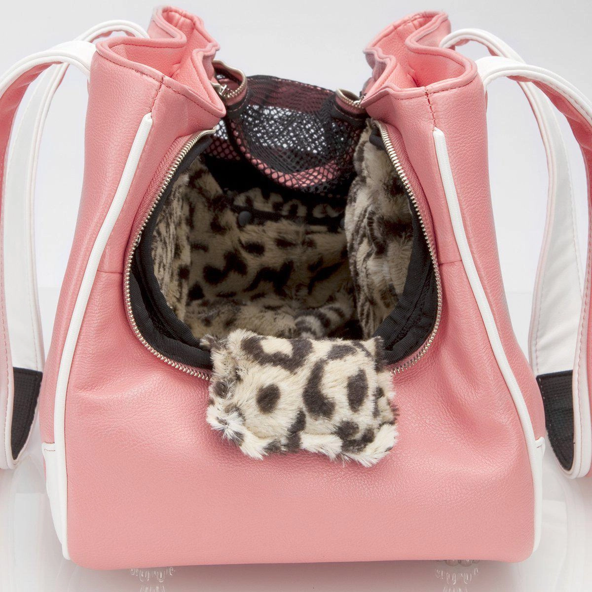 Majestic Maltese Rescue Me Tote Faux Leather Dog Carrier Pink