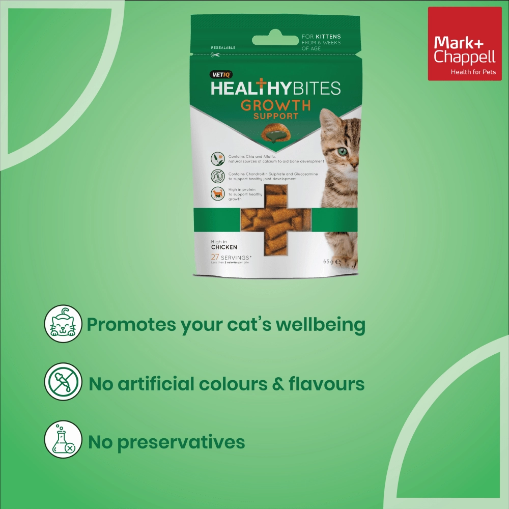 Mark and Chappell Healthy Bites Growth Support Kitten Treats