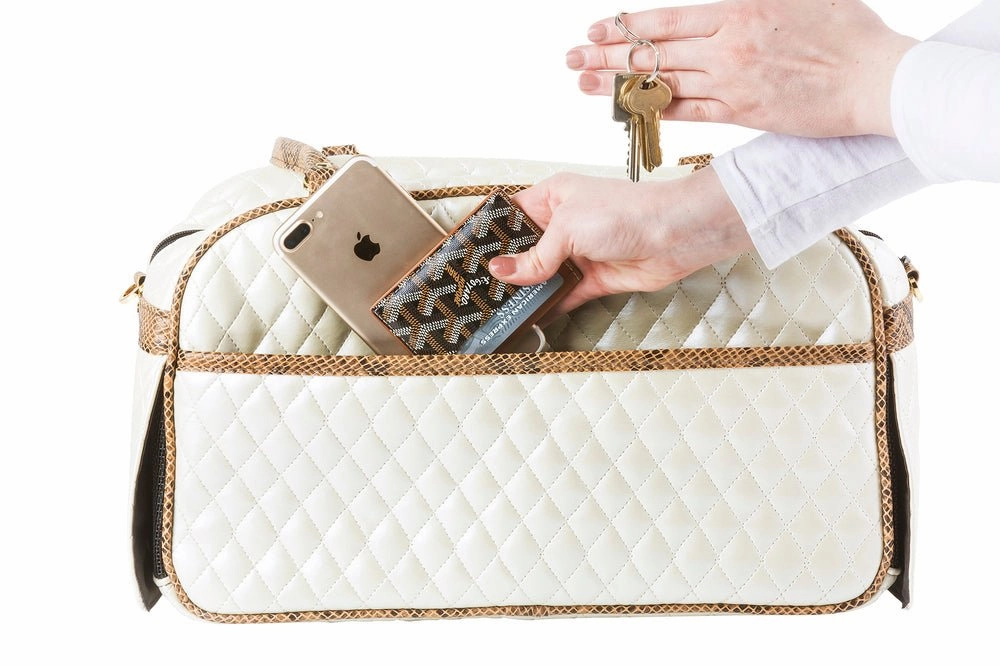 Marlee - Ivory Quilted With Snake