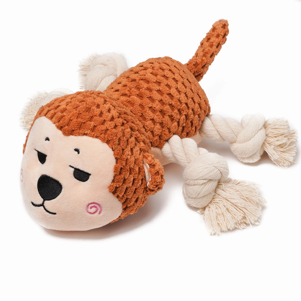 Marley Monkey Rope Squeaker Toy dog toys indestructible dog toys dog tug toys dog plush chew resistant toy