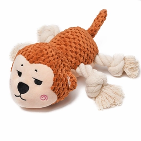 Marley Monkey Rope Squeaker Toy dog toys indestructible dog toys dog tug toys dog plush chew resistant toy