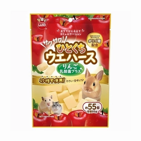 Marukan Apple-Flavoured Bite-Sized Wafer for Small Animals 85g (ML473) hamster food guinea pig food rabbit hay rodent treats mouse food