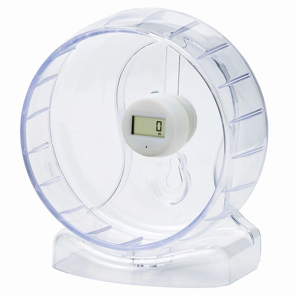 Marukan Clean & Clear Life Clean Wheel with Running Meter for Hamster 15cm (ML321)