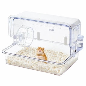 Marukan Clean & Clear Life Clear Cage 460 for Hamster (ML308) dog water fountain slow feeder automatic dog feeder gravity feeder dog food dispenser