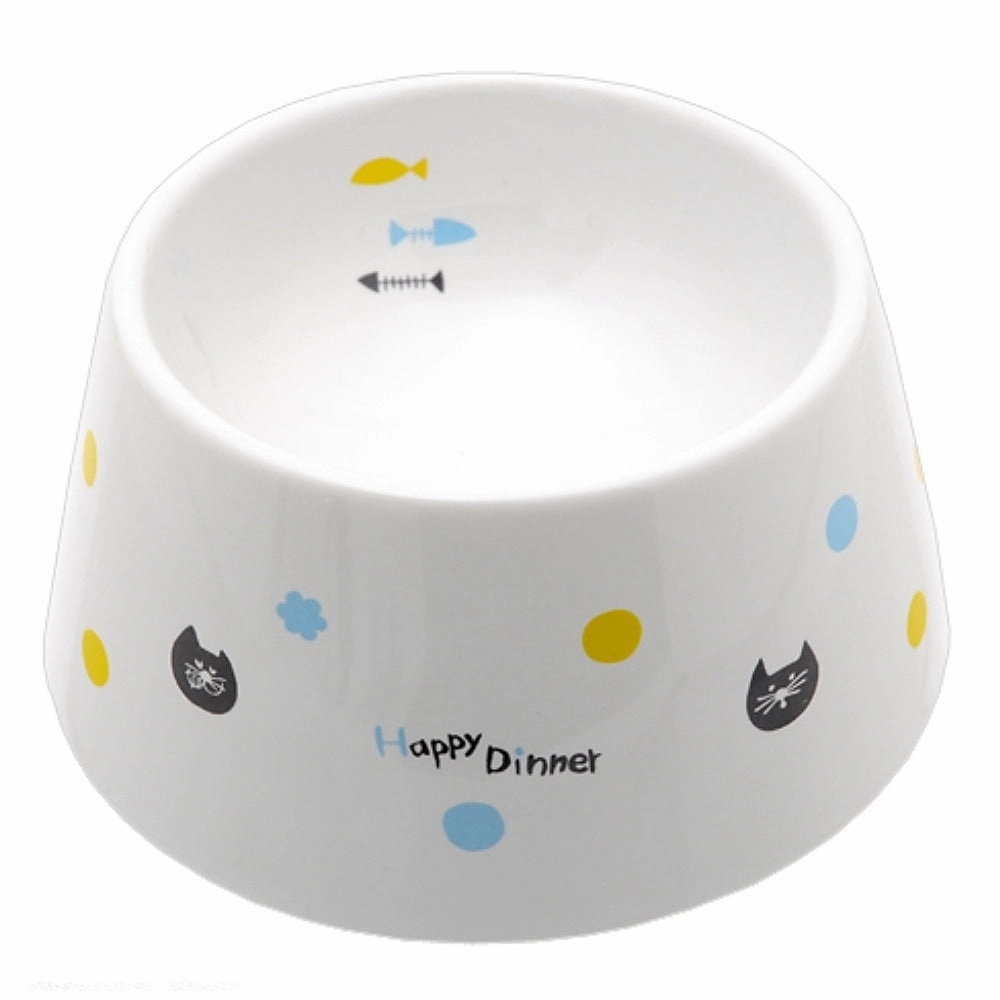 Marukan Easy Eat Ceramic Cat Dish cat accessories cat collar cat harness cat backpack cat ID tag