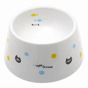 Marukan Easy Eat Ceramic Cat Dish cat accessories cat collar cat harness cat backpack cat ID tag