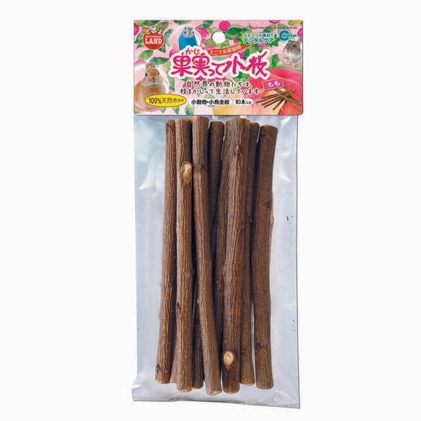 Marukan Peach Tree Twigs for Small Animals 10pcs (ML-140) dog water fountain slow feeder automatic dog feeder gravity feeder dog food dispenser