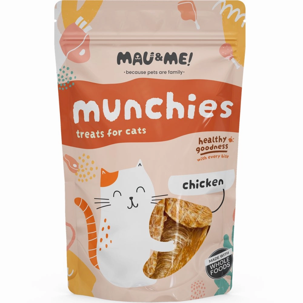 Mau&Me Munchies Chicken Air-Dried Grain-Free Cat Treats 60g natural cat food soft cat treats freeze dried cat food organic cat treats indoor cat food