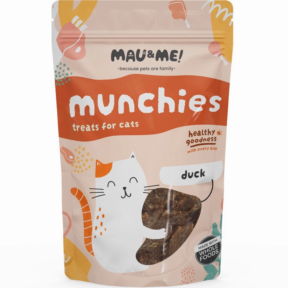 Mau&Me Munchies Duck Air-Dried Grain-Free Cat Treats 60g natural cat food soft cat treats freeze dried cat food organic cat treats indoor cat food