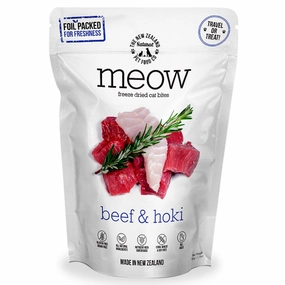 MEOW Beef & Hoki Grain-Free Freeze Dried Raw Cat Treats 50g cat snacks catnip treats healthy cat food cat reward treats low calorie cat food