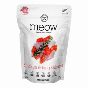 Meow Chicken & King Salmon Freeze Dried Food, 9.9 oz cat scratchers cat towers cat window perch cat heating pad cat calming spray