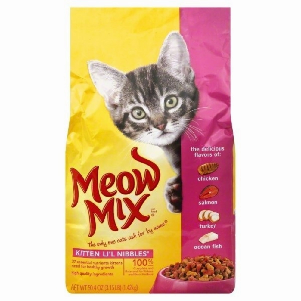Meow Mix Kitten Li'l Nibbles Dry Cat Food freeze dried dog food raw food for dogs dog freeze meal high protein dog food grain free freeze dog food