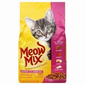 Meow Mix Kitten Li'l Nibbles Dry Cat Food freeze dried dog food raw food for dogs dog freeze meal high protein dog food grain free freeze dog food