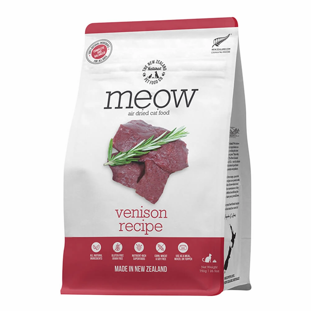 Meow Venison Air Dried Food, 26.5 oz cat scratchers cat towers cat window perch cat heating pad cat calming spray