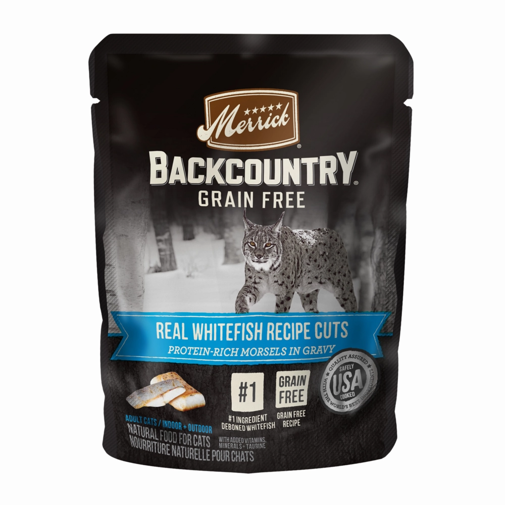 Merrick Backcountry Grain Free Gluten Free Premium High Protein Wet Cat Food, Whitefish Recipe Cuts With Gravy cat calming diffuser cat stress relief anxiety cat treats cat relaxing spray pet mood aid