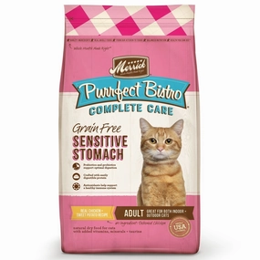Merrick Purrfect Bistro Grain Free Complete Care Sensitive Stomach Recipe Dry Cat Food freeze dried dog food raw food for dogs dog freeze meal high protein dog food grain free freeze dog food