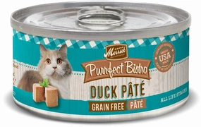 Merrick Purrfect Bistro Grain-Free Duck Pate Canned Cat Food 156g canned cat food wet cat food grain free cat food cat stew cat food pouch