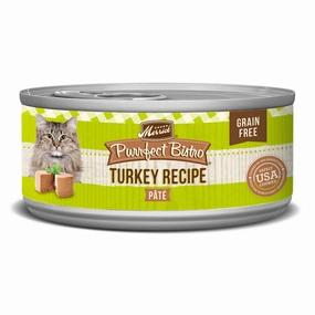Merrick Purrfect Bistro Grain Free Premium Soft Canned Pate Adult Wet Cat Food, High Protein Turkey Recipe cat calming diffuser cat stress relief anxiety cat treats cat relaxing spray pet mood aid