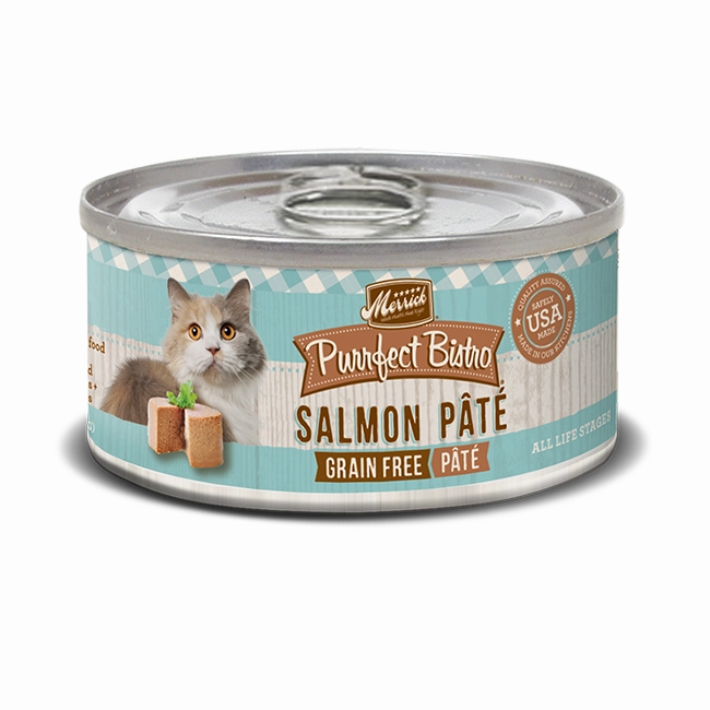 Merrick Purrfect Bistro Salmon Pate Wet Cat Food cat supplies cat house cat tree cat feeder cat collar