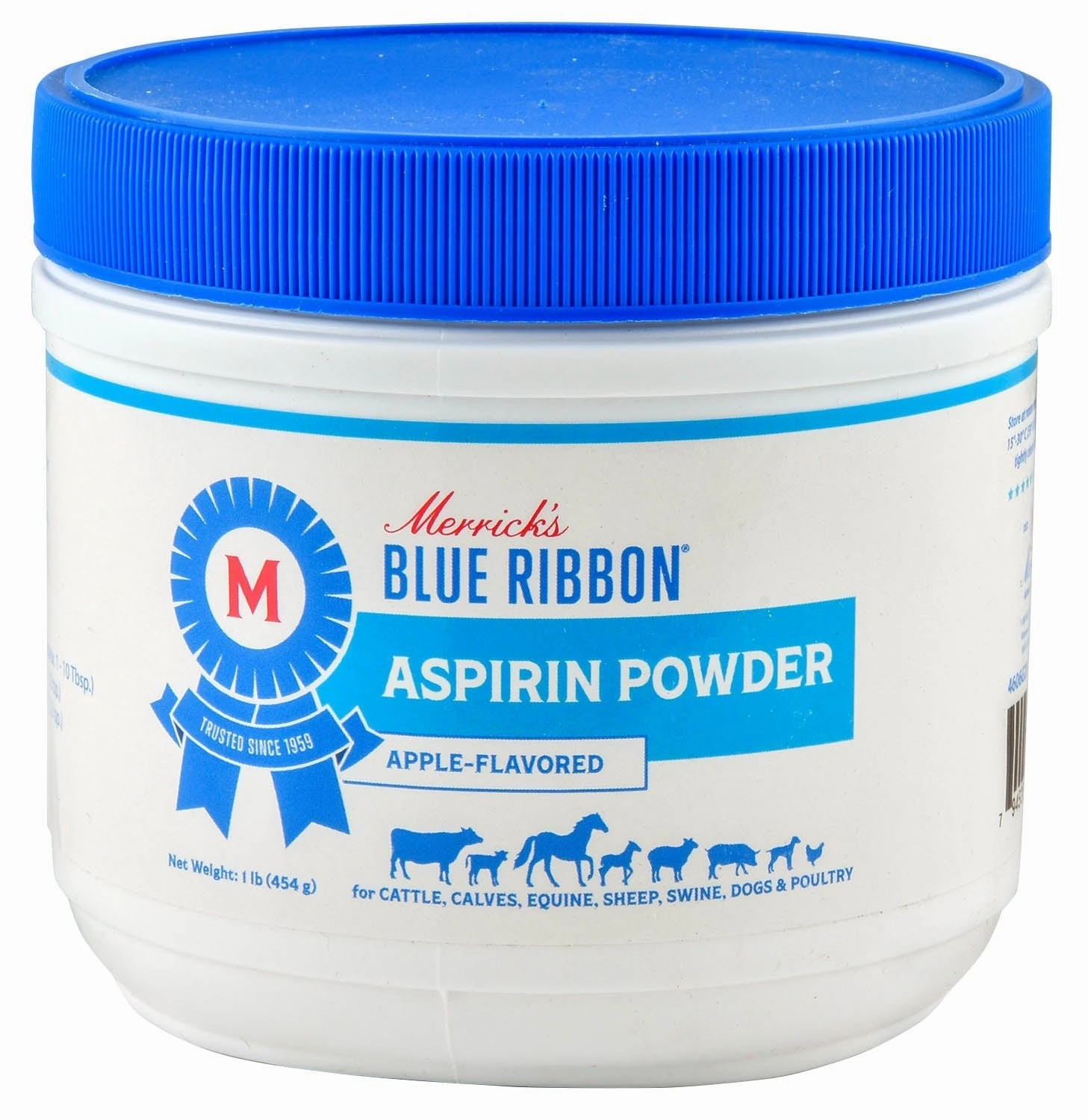 Merrick's Blue Ribbon Aspirin Powder, Apple Flavor, 1 lb chicken supplies backyard chicken coop accessories poultry food chicken vitamins