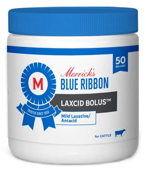 Merrick's Laxcid Mild Laxative/Antacid Boluses for Cattle