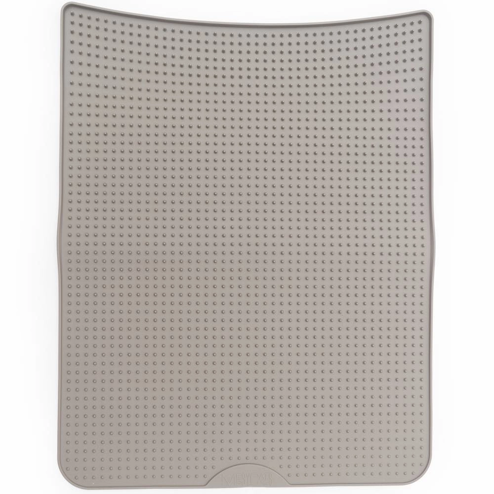 Messy Cats Silicone Litter Mat With Soft Graduated Spikes (Grey) kitten supplies kitten toys kitten food kitten litter box kitten bed