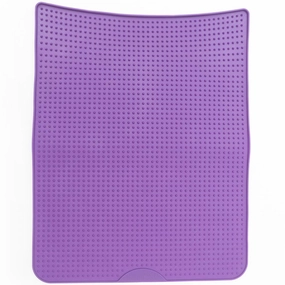 Messy Cats Silicone Litter Mat With Soft Graduated Spikes (Purple) kitten supplies kitten toys kitten food kitten litter box kitten bed