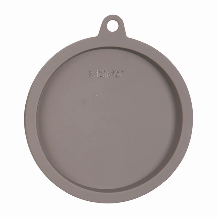 Messy Cats Silicone Saucer-Shaped Air-Tight Lid 1.75 Cup - Grey cat toys interactive cat toys cat teaser wand cat balls cat laser pointer