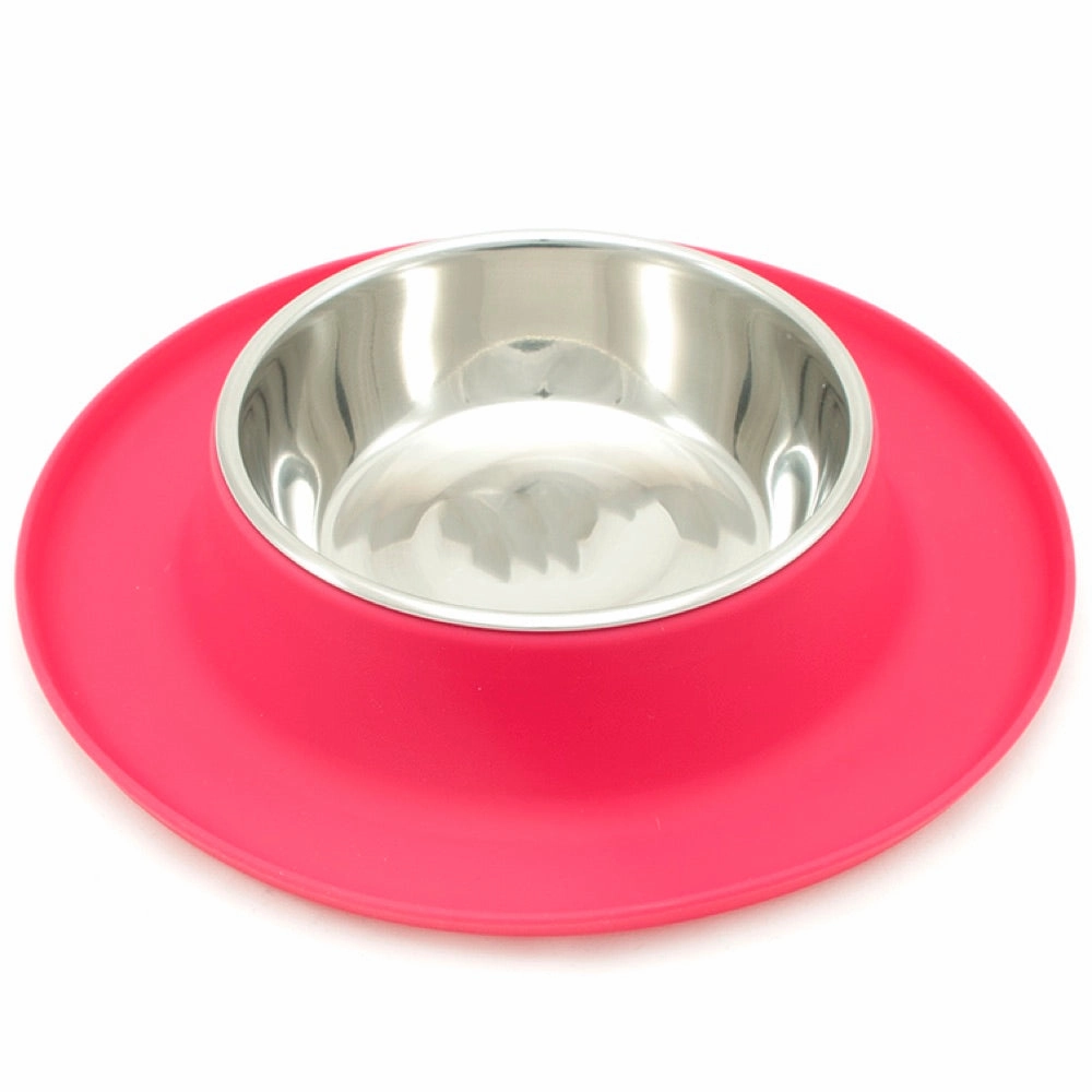 Messy Cats Single Silicone Feeder With Stainless Steel Cat Bowl (Watermelon) cat leash cat bowtie cat hat cat bandana cat costume