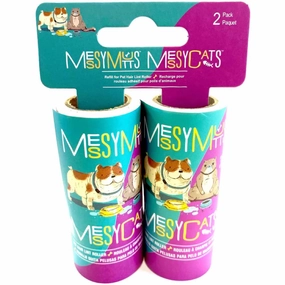Messy Mutts & Cats Pet Hair Lint Roller Refills 2pc kitten supplies kitten toys kitten food kitten litter box kitten bed