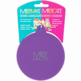 Messy Mutts & Cats Silicone Universal Cat & Dog Food Can Cover (Purple) cat leash cat bowtie cat hat cat bandana cat costume