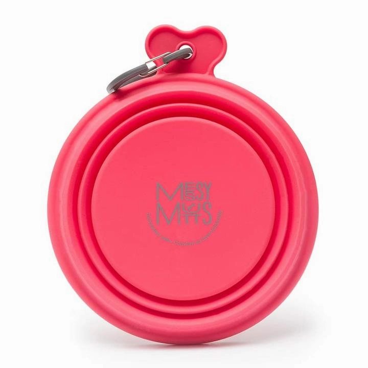 Messy Mutts Collapsible Silicone Bowl Red - Large dog pain relief hip joint supplement senior dog care pet arthritis aid dog skin supplement