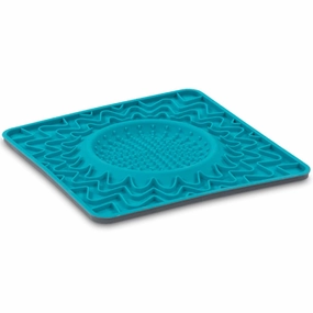 Messy Mutts Framed Silicone Interactive Dog Licking Bowl Mat (Blue) dog puzzle toy dog slow feeder dog treat ball dog brain toy dog feeder toy