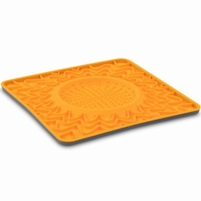 Messy Mutts Framed Silicone Interactive Dog Licking Bowl Mat (Orange) dog puzzle toy dog slow feeder dog treat ball dog brain toy dog feeder toy