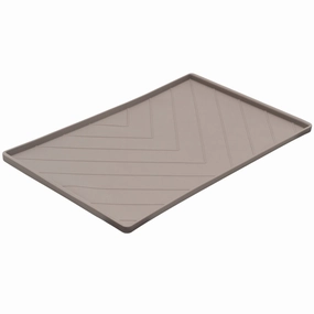 Messy Mutts Silicone Non-Slip Dog Bowl Mat (Grey) dog bones rawhide chew sticks dog jerky bacon bone