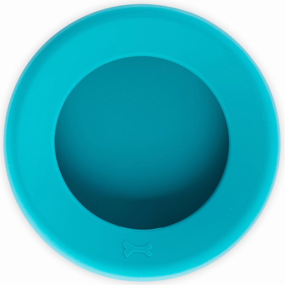 Messy Mutts Silicone Non-Spill Dog Bowl (Blue)