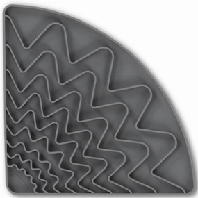 Messy Mutts Silicone Triangle Therapeutic Dog Licking Mat With Suction (Cool Grey) cat dry food crunchy cat food fish formula dry cat food adult cat kibble kitten dry food