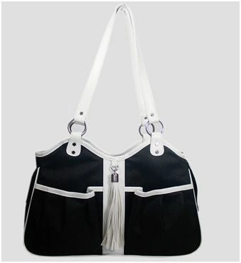 Metro Carrier- Black & White Tassel