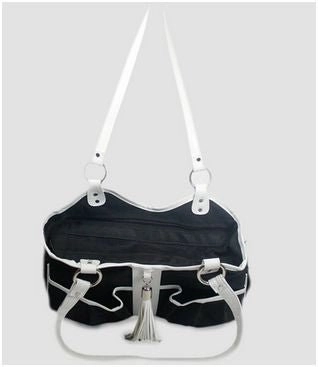 Metro Carrier- Black & White Tassel