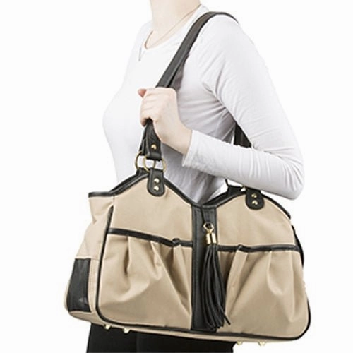 Metro Khaki Metro Couture with Black Leather Trim & Tassel