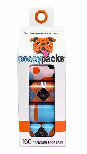 Metro Paws Poopy Packs - Orange Multi 8pk 160ct dog pain relief hip joint supplement senior dog care pet arthritis aid dog skin supplement